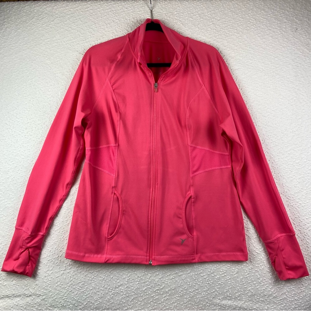 Old Navy Women's Bright Pink Zip-Up athletic Jacket. Women’s size XL